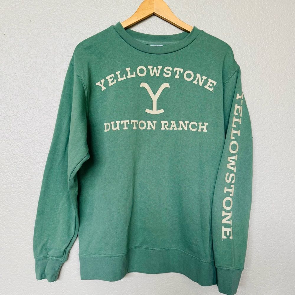 Yellowstone Dutton Ranch Soft Green Sweatshirt S